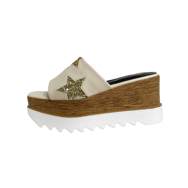 Star pattern thick-soled wedges  NSHU40616