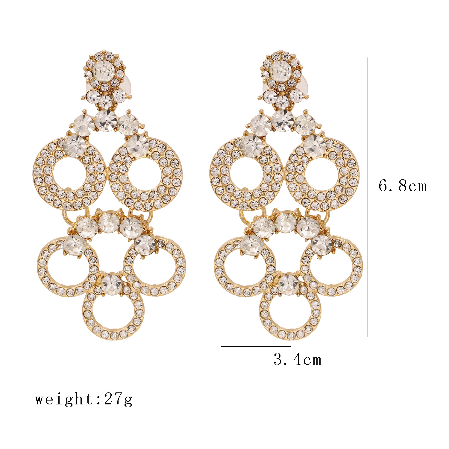 Exaggerated Geometric Hollow Fashion Personality Temperament Earrings display picture 1