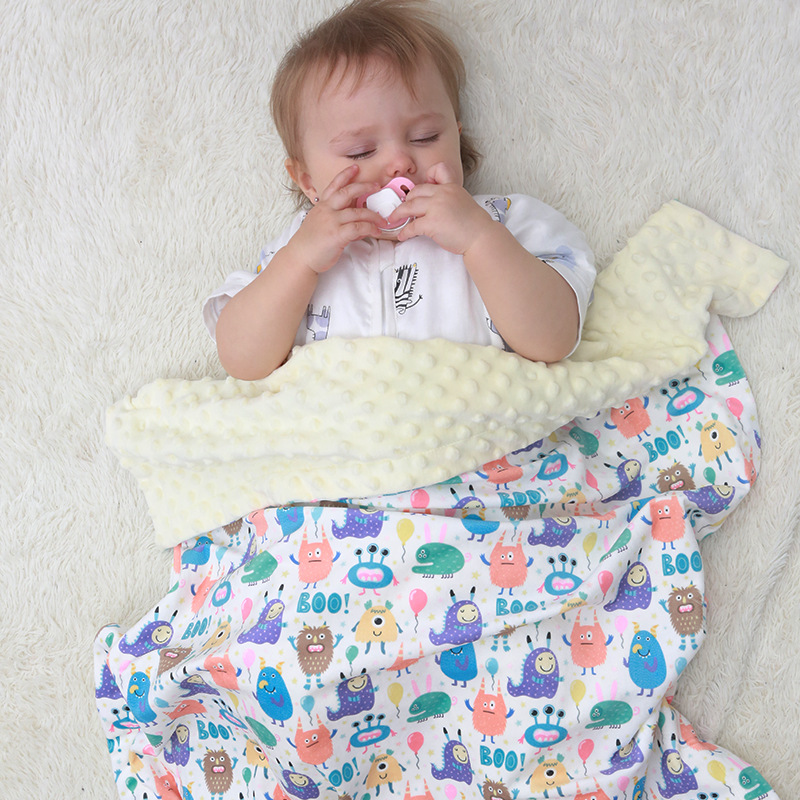 春夏薄款婴儿毯 四季定制豆豆被可水洗 秋冬夹棉加厚儿童豆豆毯