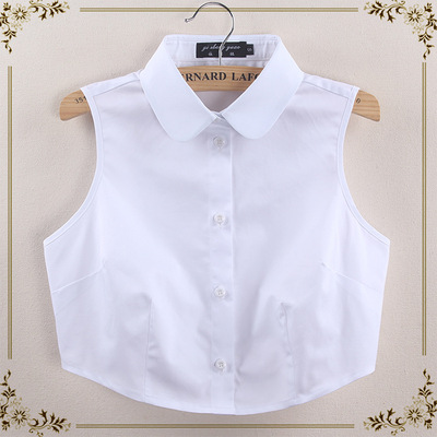 white shirt False collar lady Autumn and winter pure cotton Large Versatile shirt Primer keep warm multi-function Collar