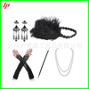 1920s Flapper Girl Dress Halloween Costume Gloves Smoking Ring Neck Link with Five -piece Five -Piece