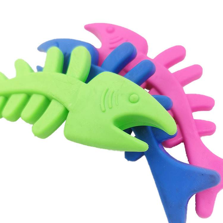Suministro directo de fábrica de goma perro de juguete TPR dientes molares resistentes a mordeduras-Fortalecimiento de peces juguete para mascotas suministros para mascotas al por mayor