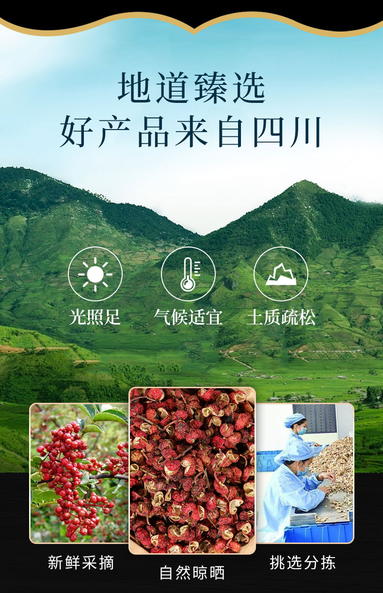 Sichuan Peppercorn (Zanthoxylum bungeanum) — Dried Hua Jiao Spice & Food Herb, 500g overview