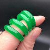 Emerald fashionable sunny green ring jade for beloved, wholesale