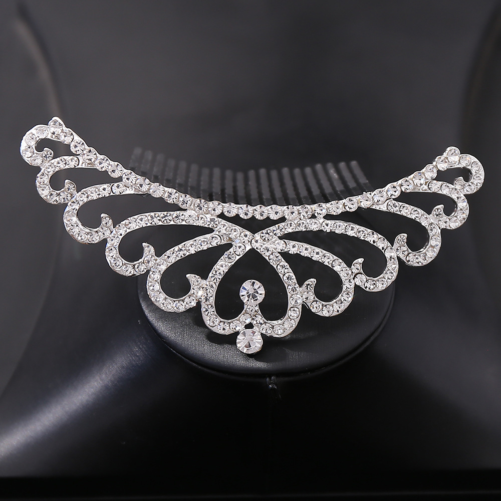 Princess Crown Alloy Inlay Rhinestones Hair Combs display picture 3