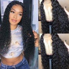 欧美假发跨境小卷假发中分长卷发非洲小卷发假发厂家现货一件代发