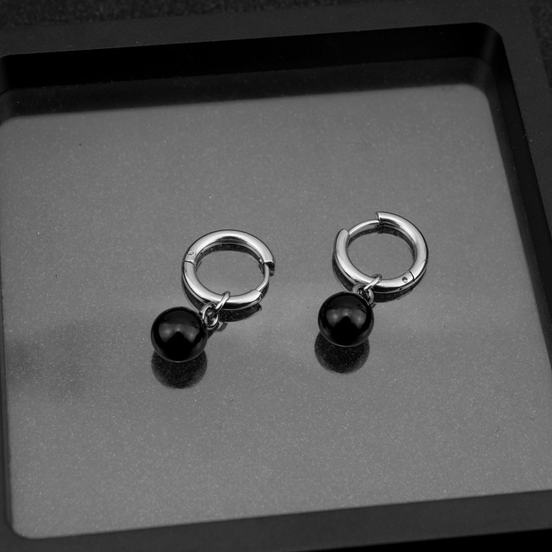 10g Weight Drop Earrings Classification 1 Pair Quantity Holiday, Daily Occasion Stainless Steel Material Pearl Pattern Unisex Gender Polishing Design Simple Style Style 1 Pair Simple Style Pearl Polishing Stainless Steel Drop Earrings 9
