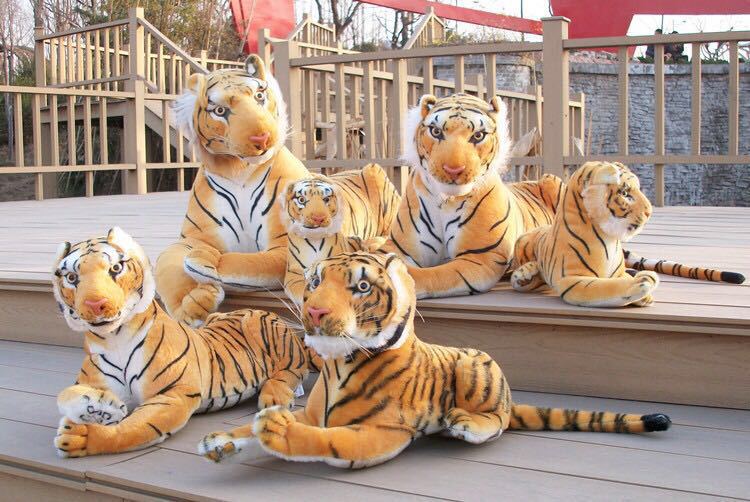 Simulación de peluche de juguete Tigre realista Tigre del sur de China máquina de agarre de 8 pulgadas Muñeca Regalo de empresa
