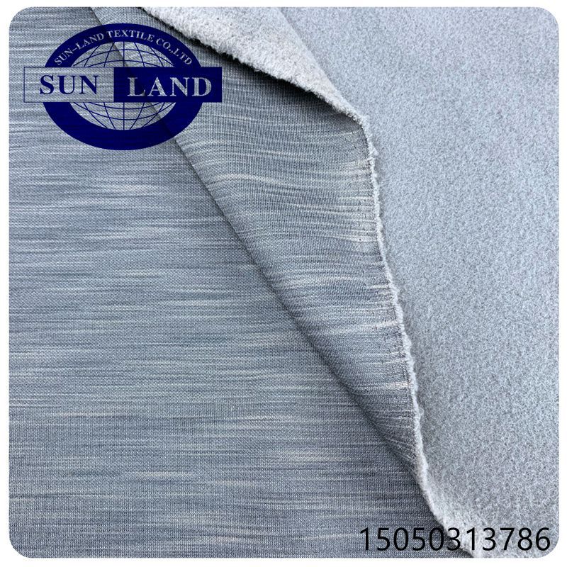 氨纶阳涤摇粒绒 大开幅机器织造 时尚秋冬拉架抓绒布