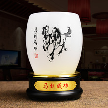 琉璃笔筒摆件办公室书房商务会议实用礼品同学聚会校庆纪念品定制