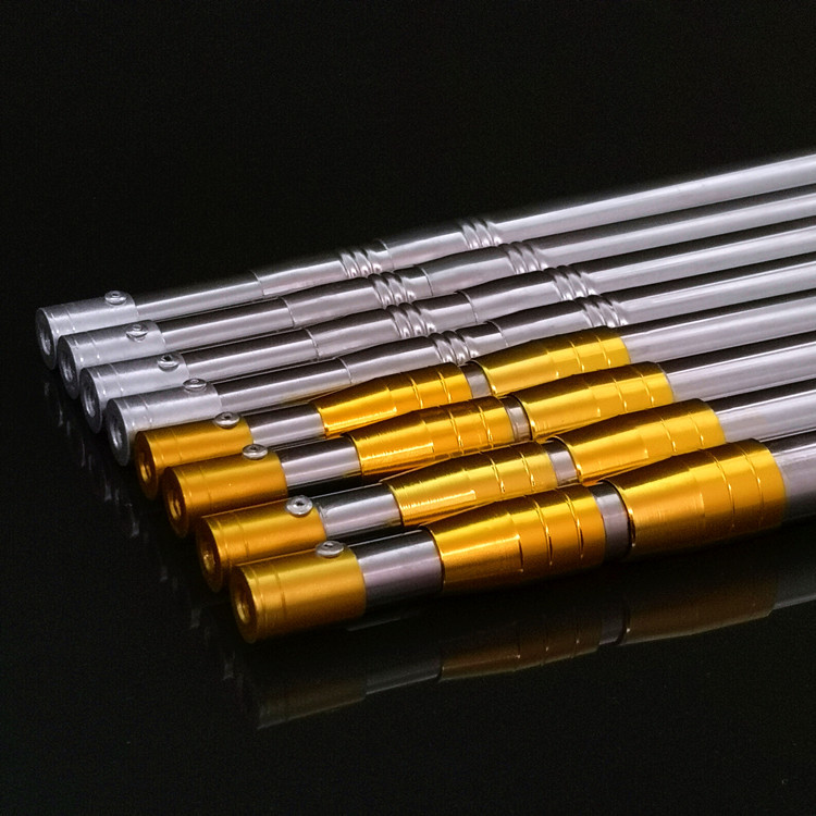 厂家批发不锈钢抄网杆 3米4米加厚伸缩鱼叉杆 抄鱼竿渔具垂钓用品