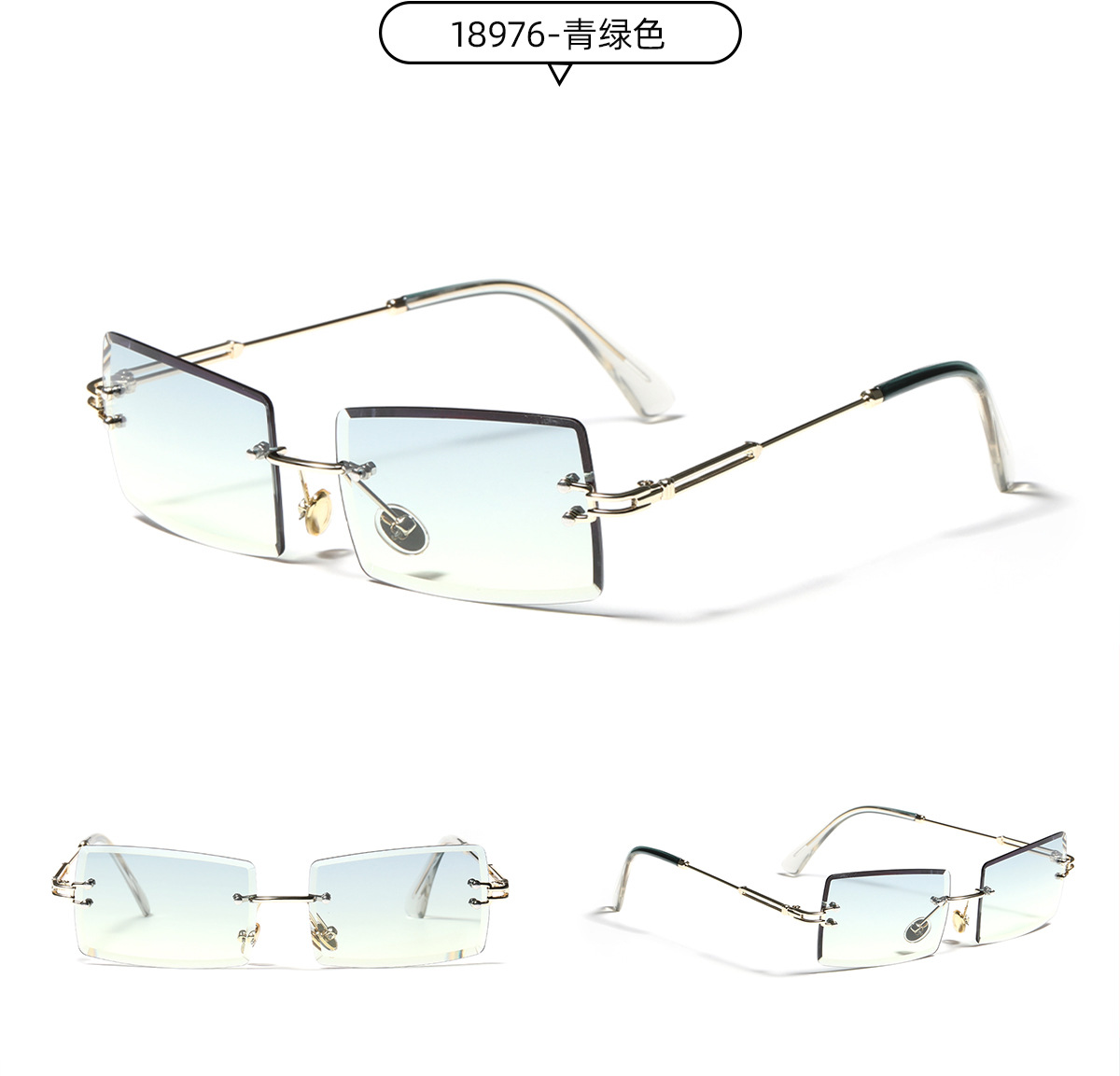 Retro Diamond Trim Transparent Glasses display picture 9