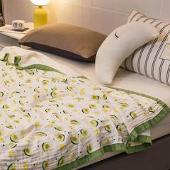 6-layer gauze baby bath towel 150*200 wide edge ins style children's lunch break summer cool towel quilt