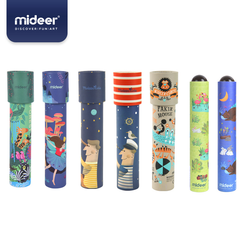 mideer彌鹿diy萬花筒旋轉紙質創意百變多棱鏡幼兒園兒童益智玩具