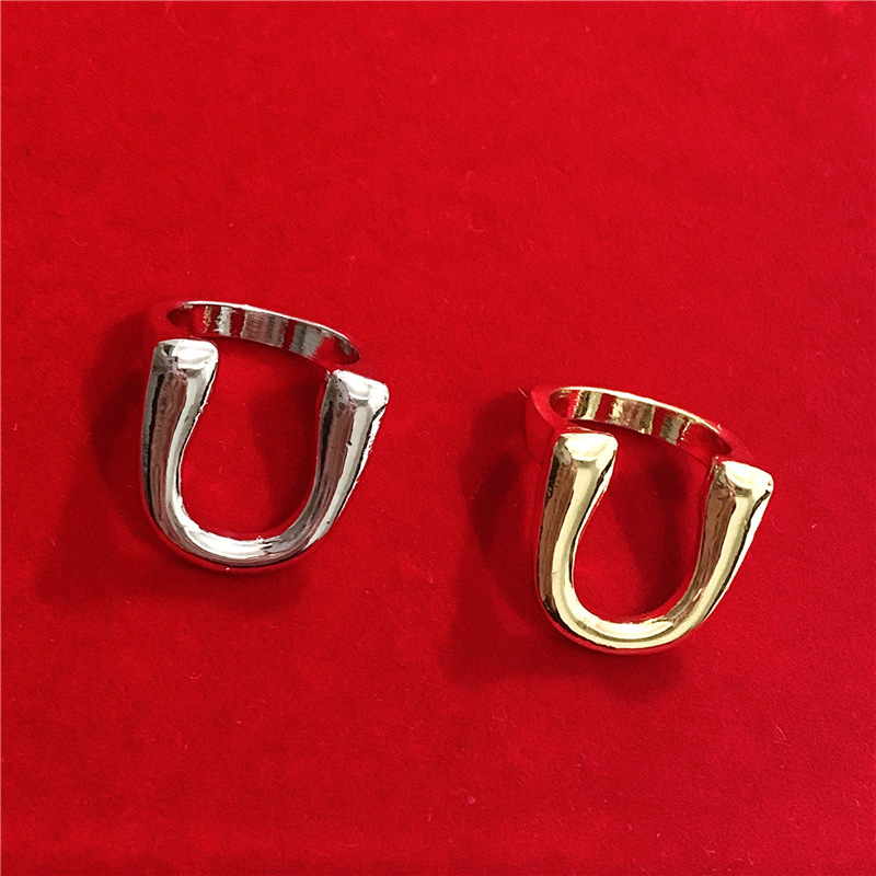 New Non-pierced Double-ring Metal Personality Ear Buckle Ear Clip display picture 4