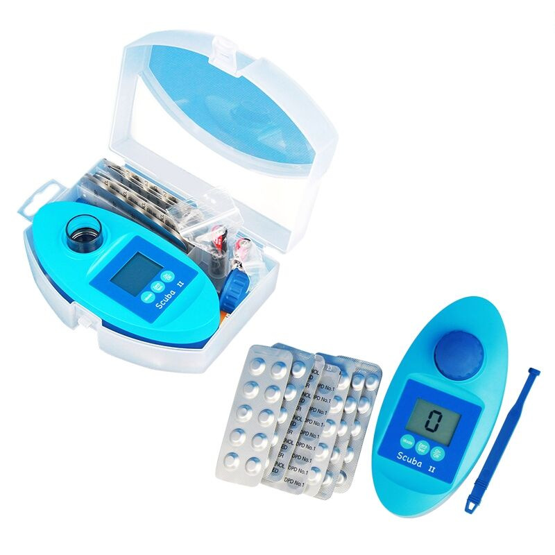 Piscina detector de calidad del agua caja de prueba de agua rovibang piscina de mano pH cloro residual reactivo ácido-base