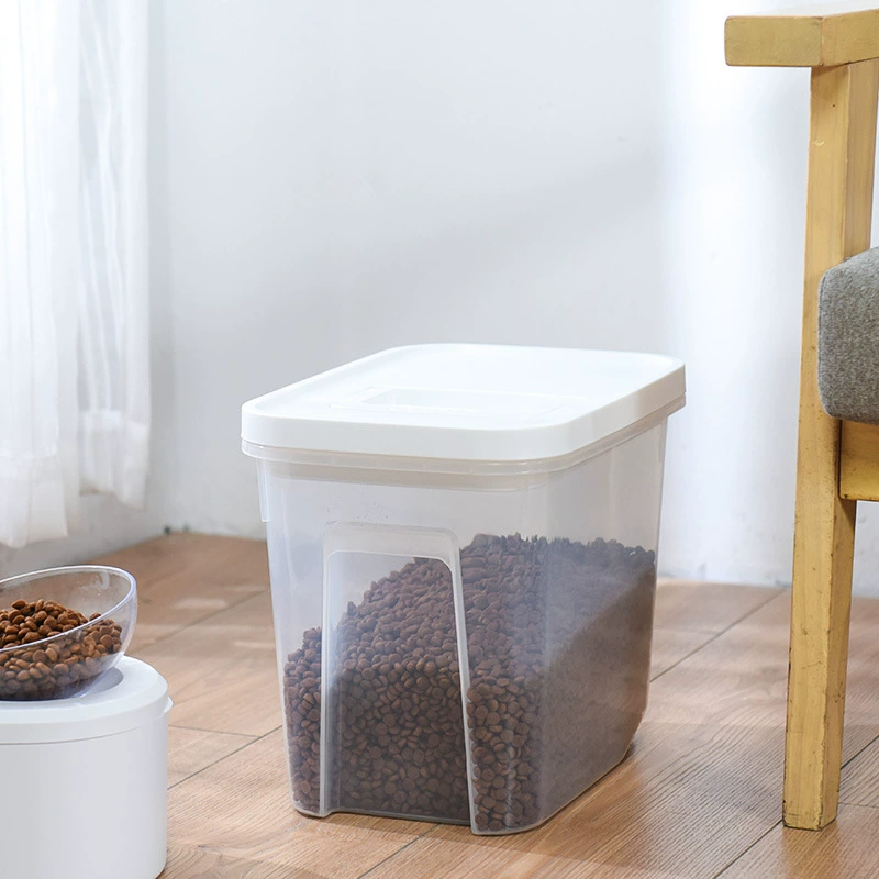 Небольшое пластиковое ведро для корма для собак из полипропилена, креативное влагостойкое многофункциональное ведро для хранения зерна с защитой от протечек