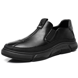 真皮休闲皮鞋男士韩版潮流百搭板鞋男套脚软皮鞋子男潮鞋一件代发