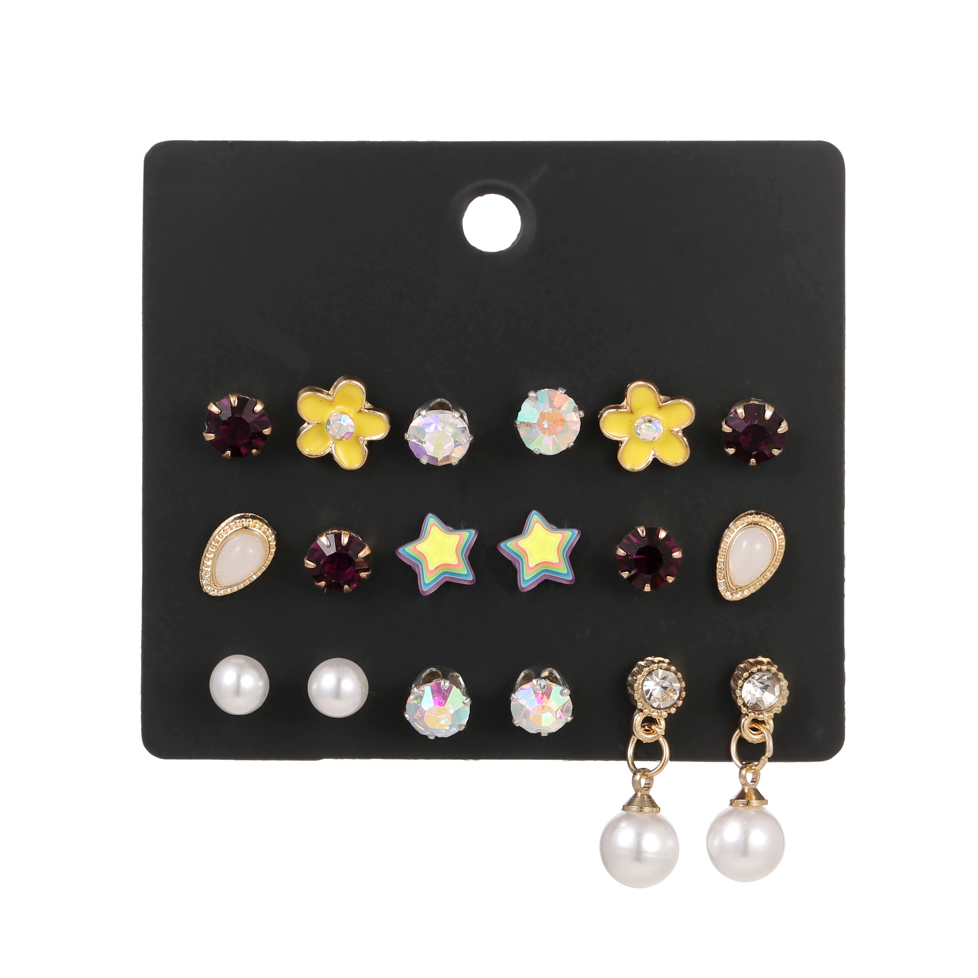 Boucles D'oreilles Géométriques Mode Boucles D'oreilles Amour Animal 9 Paires Costume Simple Fête Style Populaire En Gros Nihaojewelry display picture 6