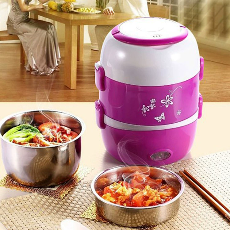 Электрический ланч-бокс Baiweikang с изоляцией и подогревом, двухслойный, многофункциональный, мини-студенты с плагином, приносит еду на работу