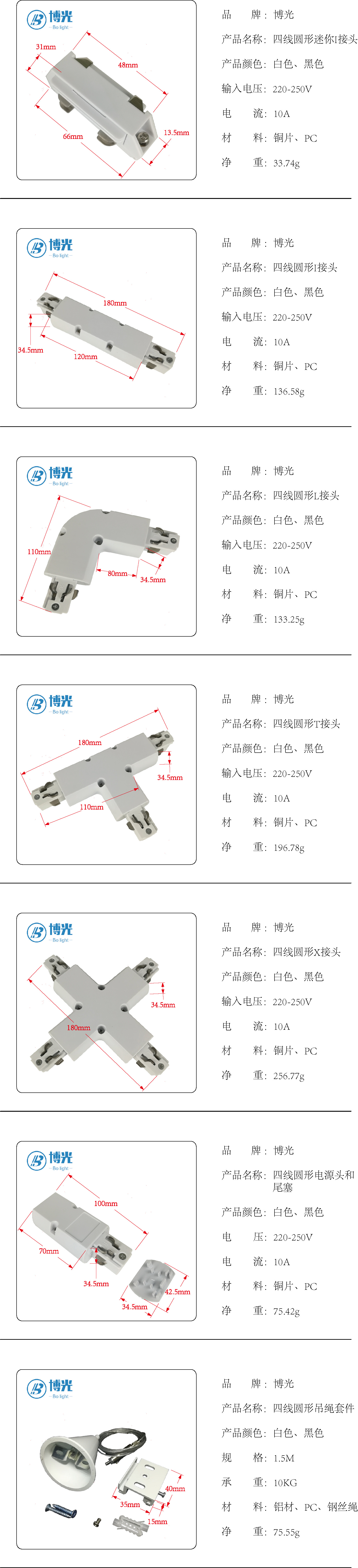 四线圆形配件详情