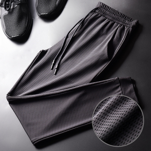 Summer silk sports thin elastic trousers for leisure