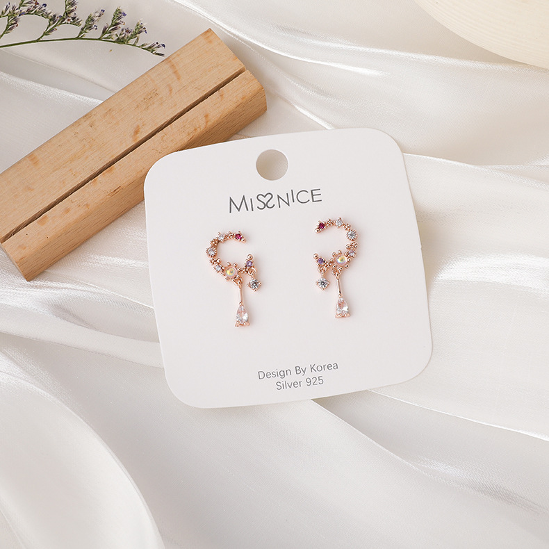 Boucles D&#39;oreilles Exquises En Argent 925 display picture 3