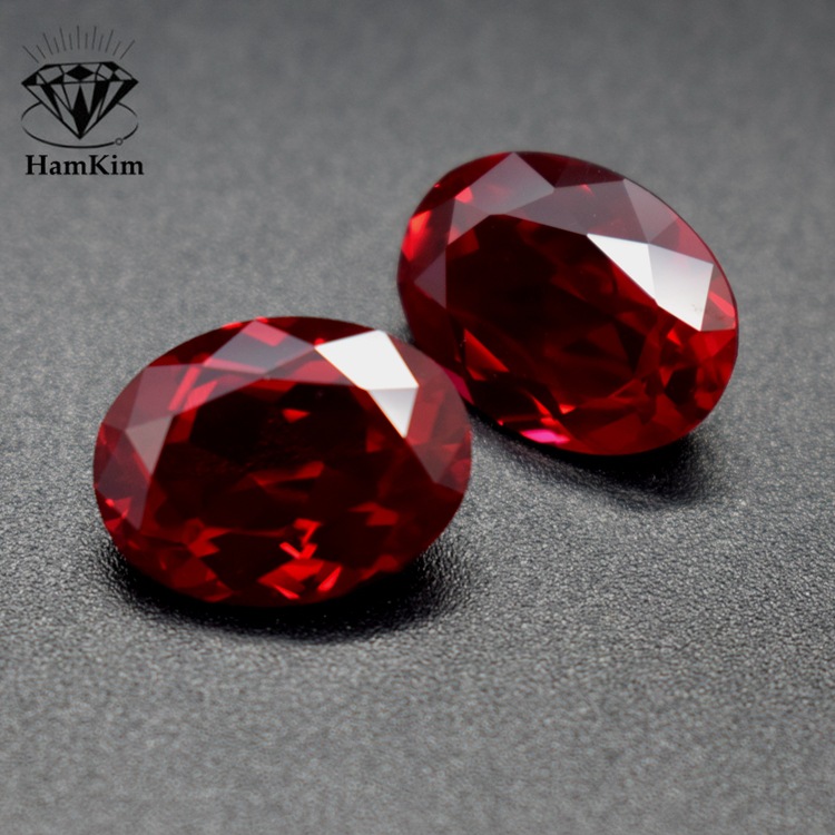 蛋形 天然底红刚玉