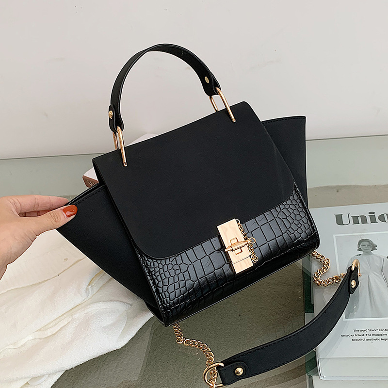 2022 Spring and Summer New Frosted Women's Small Bag European and American Chain Crossbody Bag Portable Retro Simple Wings Women's Bag
