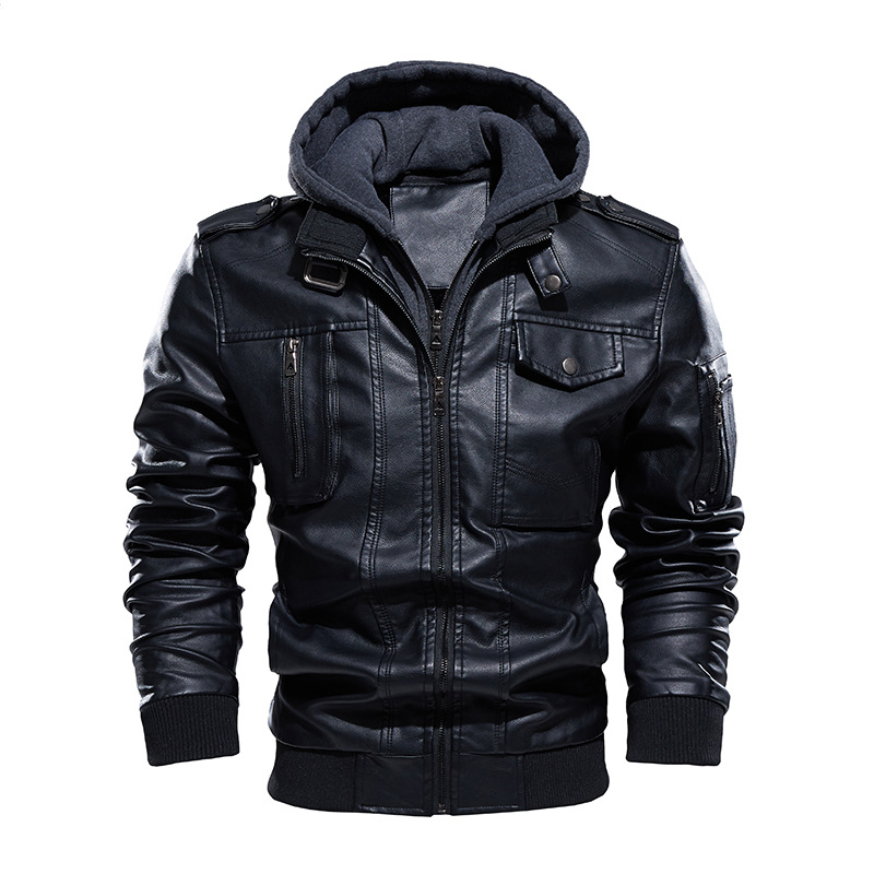 Men's Clothing washed leather jacket leather jacket_voghion.com