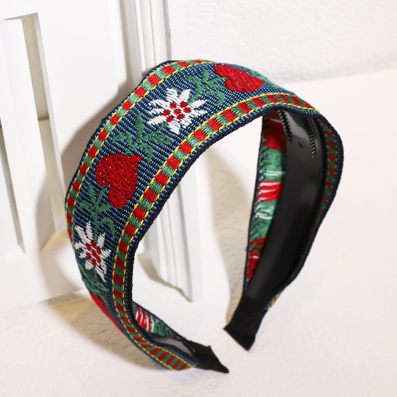 Embroidery Ethnic Style Toothed Non-slip Headband display picture 8