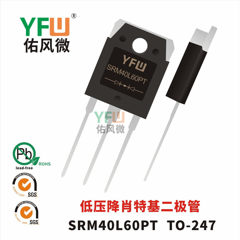 低压降肖特基二极管SRM60L60PT TO-247封装 YFW/佑风微品牌