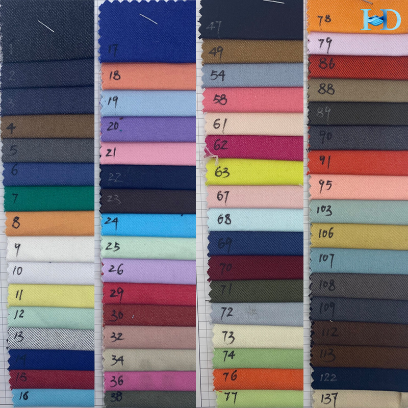 Denim fabric high stretch Siro spinning 220g color denim children's pants skirt women's pants imitation denim fabric