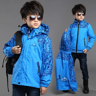 2023童装男童新款韩版春秋款儿童冲锋衣洋气可拆卸三合一风衣外套
