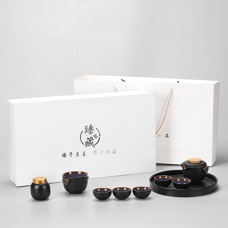 추천: 모든 것 행운의 빠른 손님 선물 상자 세트 (진주 흰색 상자) 스타일 1: 검은 상서로운 구름 행운의 빠른 손님 선물 상자 세트