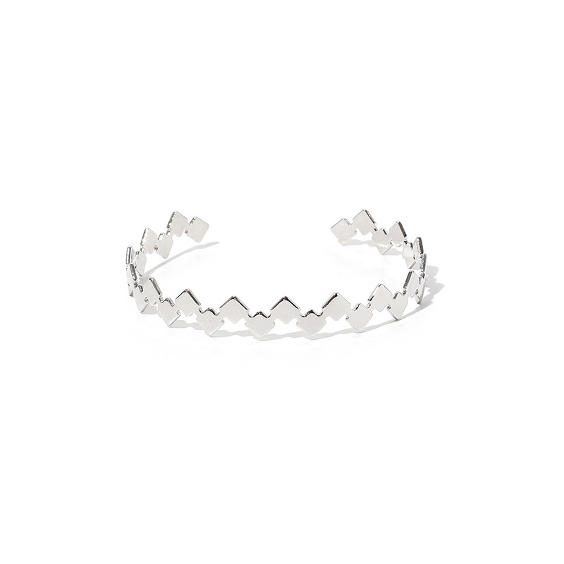 Römische Digitale Offene Armbänder Frauen Trend Ins Europäische Und Amerikanische Stil Frauen Golden Hohle Geometrische Unregelmäßige Armband Schmuck display picture 20