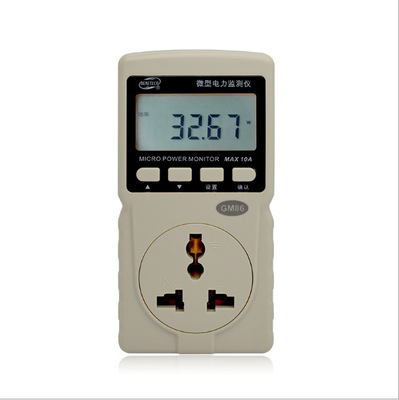 標智GM86 功率插座電量計量電力監測儀/功率計定時因數測試儀