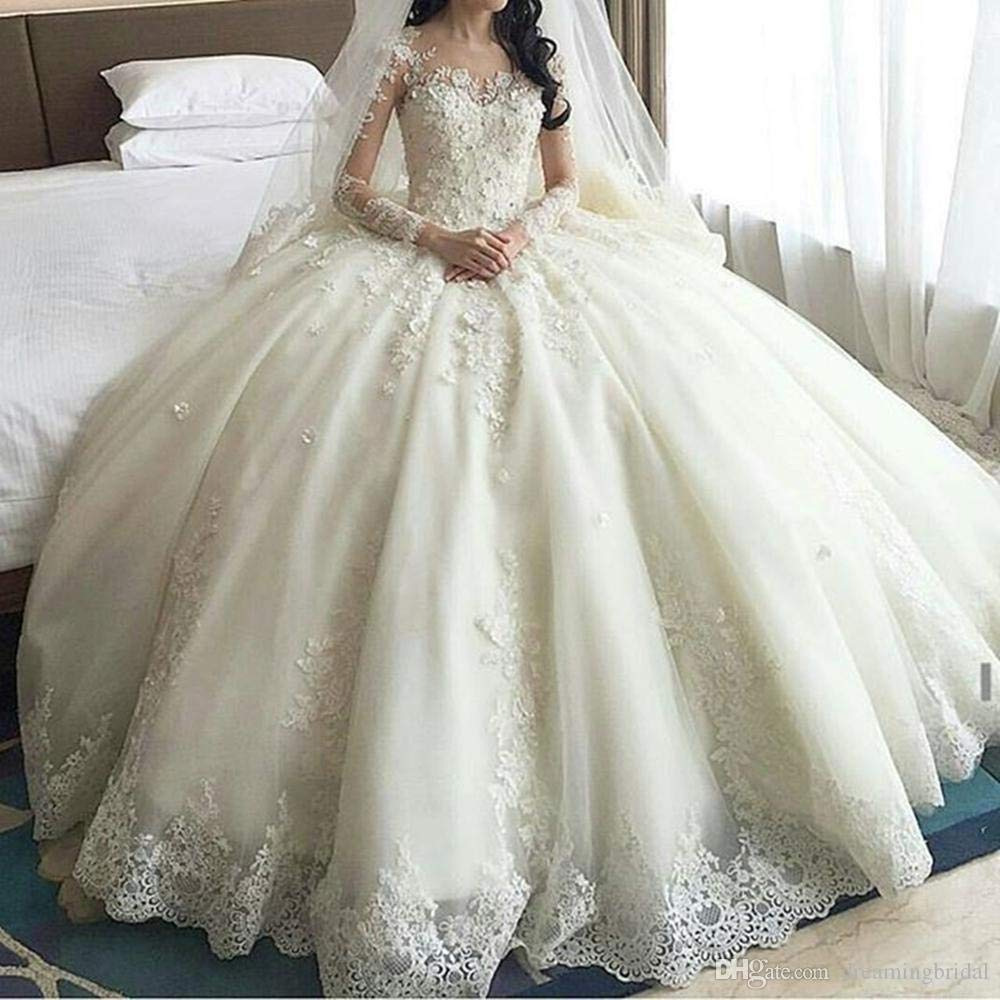 Wedding dress 2021 new slim and thin puf...
