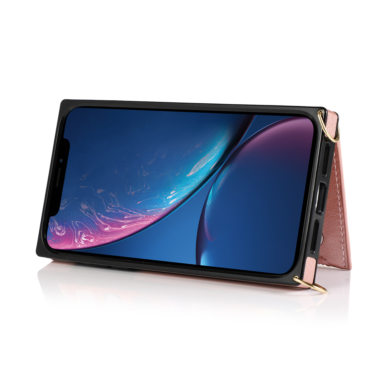 Crossbody Phone Case For Iphone 13 Wallet Protective Leather Cover_voghion.com