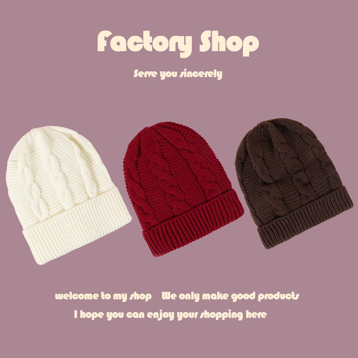 fashion twist woolen hat NSTQ15906