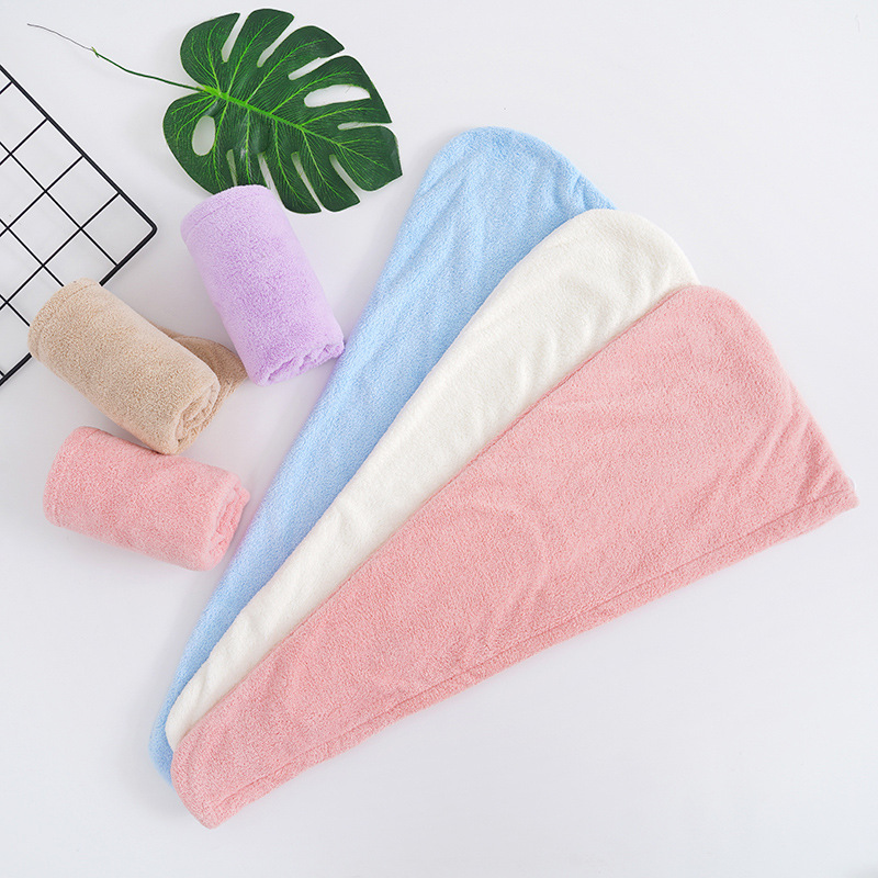 Coral velvet hair towel