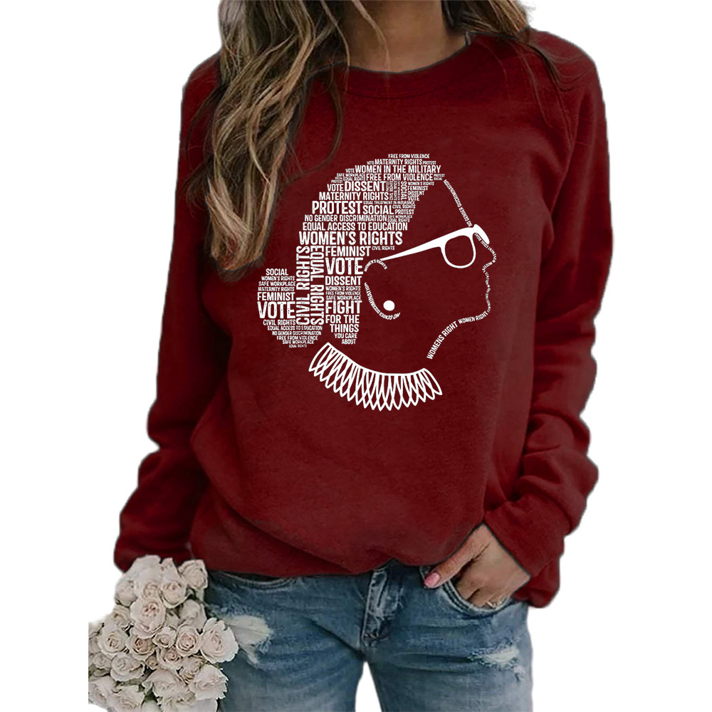 Title 3, Justice Monogram Print Crew Neck Long Sleeve Sw...