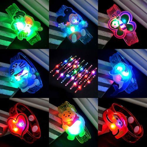 Christmas children's small gifts, colorful glitter bracelet wristband cartoon luminous watch, Christmas luminous small gifts