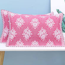 厂家直销批发三层纱布布艺提花加厚成人礼品居家婚庆枕巾