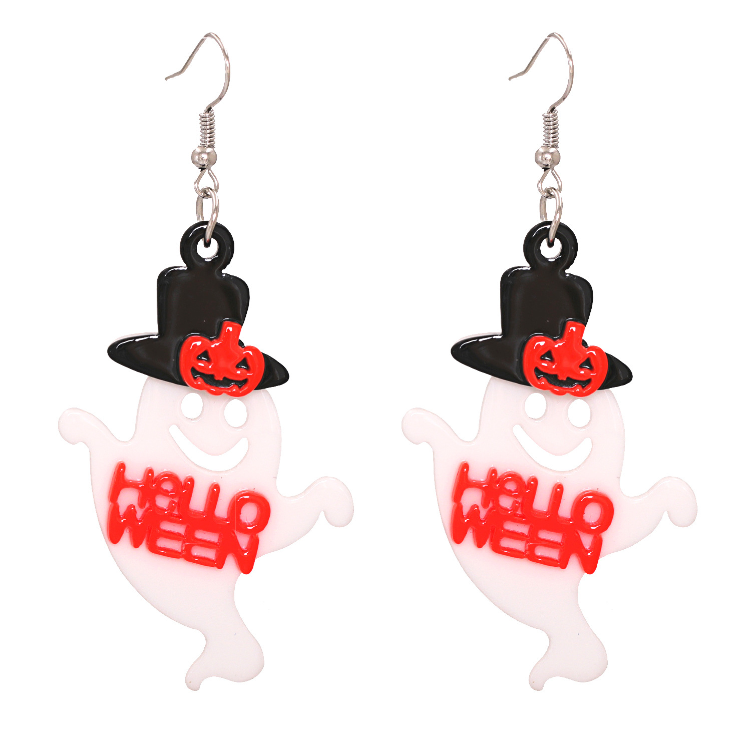 Boucles D&#39;oreilles En Acrylique Citrouille Drôle D&#39;halloween Boucles D&#39;oreilles En Résine De Petite Sorcière display picture 10