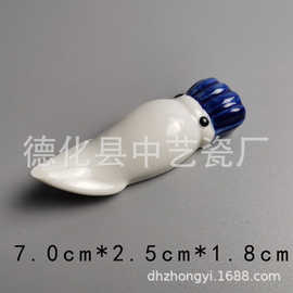 鱿鱼陶瓷日式杂货  筷子架筷架筷托 陶瓷可爱摆件 创意家居摆件