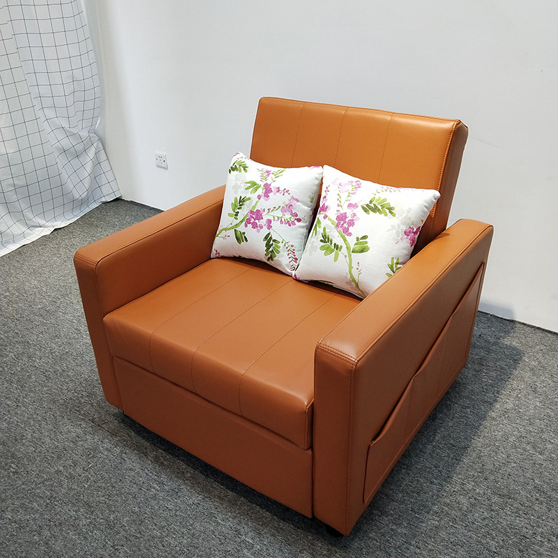 Sofá cama individual plegable dormitorio estudio oficina cama invisible sofá de cuero ahorrar espacio