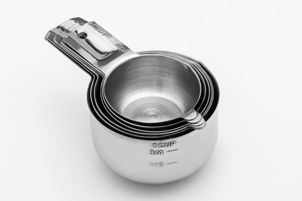 跨境厂家直销 烘焙工具 不锈钢量杯量勺 厨房小工具 量杯六件套装