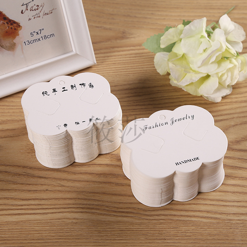 韩版云朵发夹卡纸卡片发饰手工加厚包装纸卡蝴蝶结饰品厂家直供