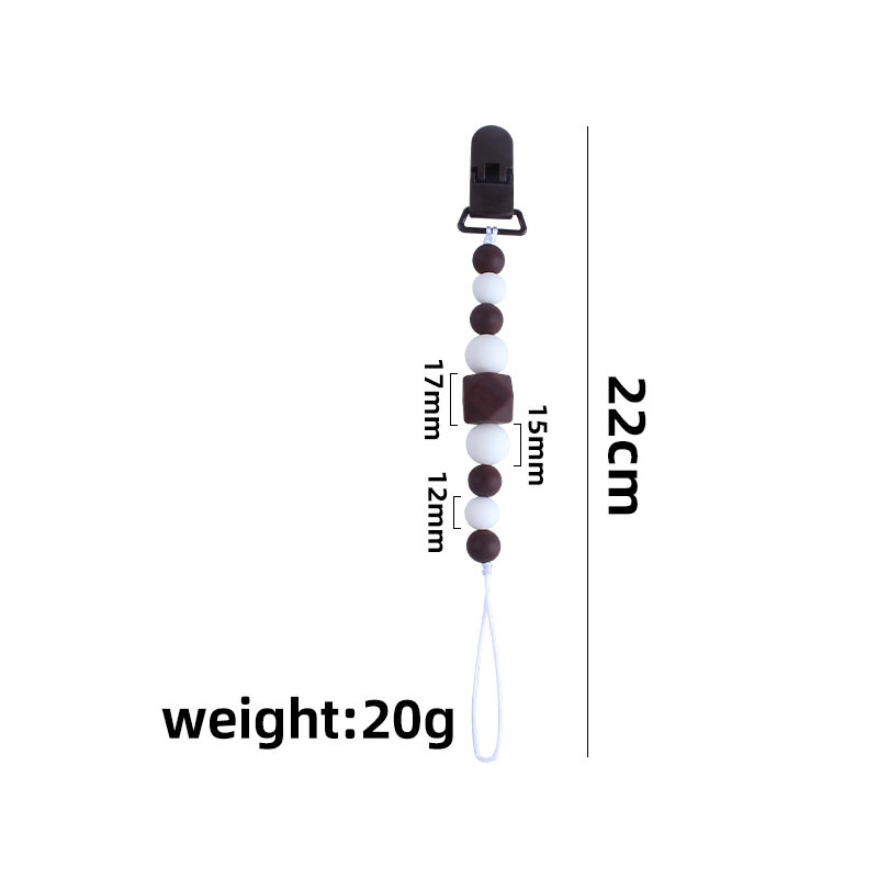 Nuevo clip de pico de pato de plástico grande octogonal de silicona mordedor bebé molar juguete calmante Cadena de chupete de silicona cadena anti-caída